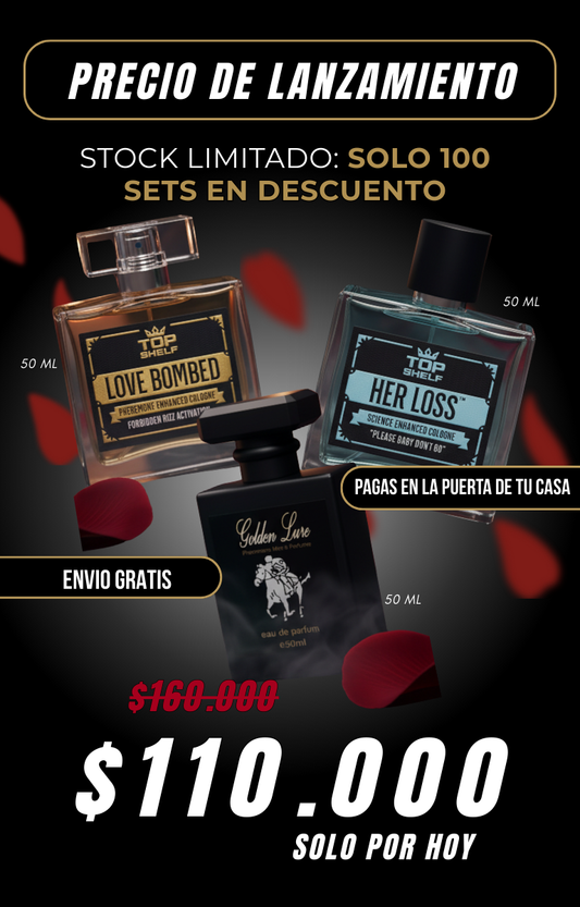 HER LOSS + LOVE BOMBED + GOLDEN LURE [ FEROMONAS MINI 50ML]